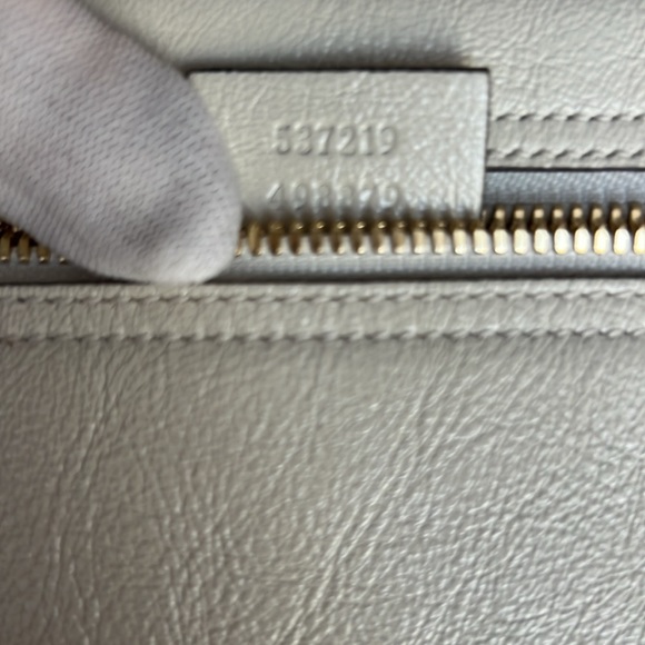 GUCCI Rajah Sylvie Web Leather Tote Bag Large w/Pochette White - Picture 14 of 16